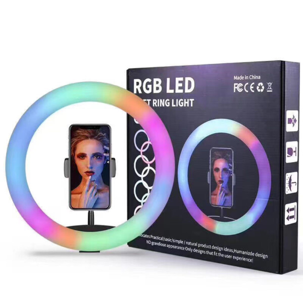 טבעת תאורה צבעונית RGB LED 3